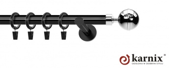 Karnisze nowoczesne NEO 19mm Kula Elegant czarny