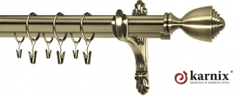 Karnisz stylowy barokko 25/19mm Avanti antyk mosiądz